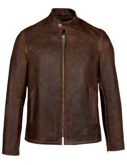 581 Unlined Cowhide Cafe Racer Jacket