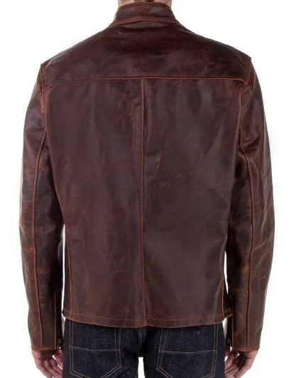 581 Unlined Cowhide Cafe Racer Jacket