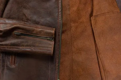 581 Unlined Cowhide Cafe Racer Jacket