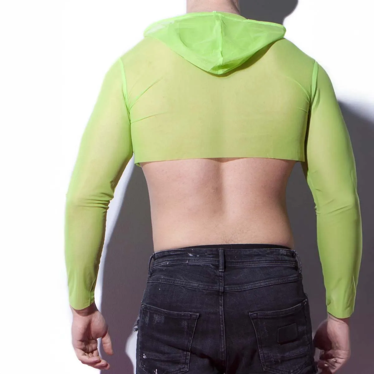 Alexander Cobb Crop Hoody Lime Green