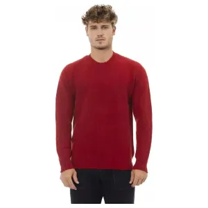 Alpha Studio Red Wool Men Sweater