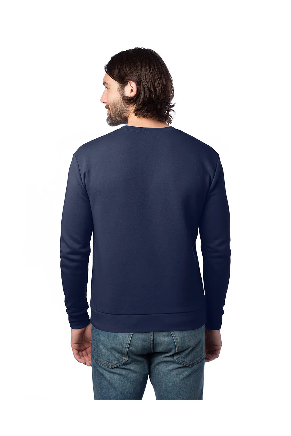 Alternative Mens Eco Cozy Fleece Crewneck Sweatshirt - Midnight Navy Blue