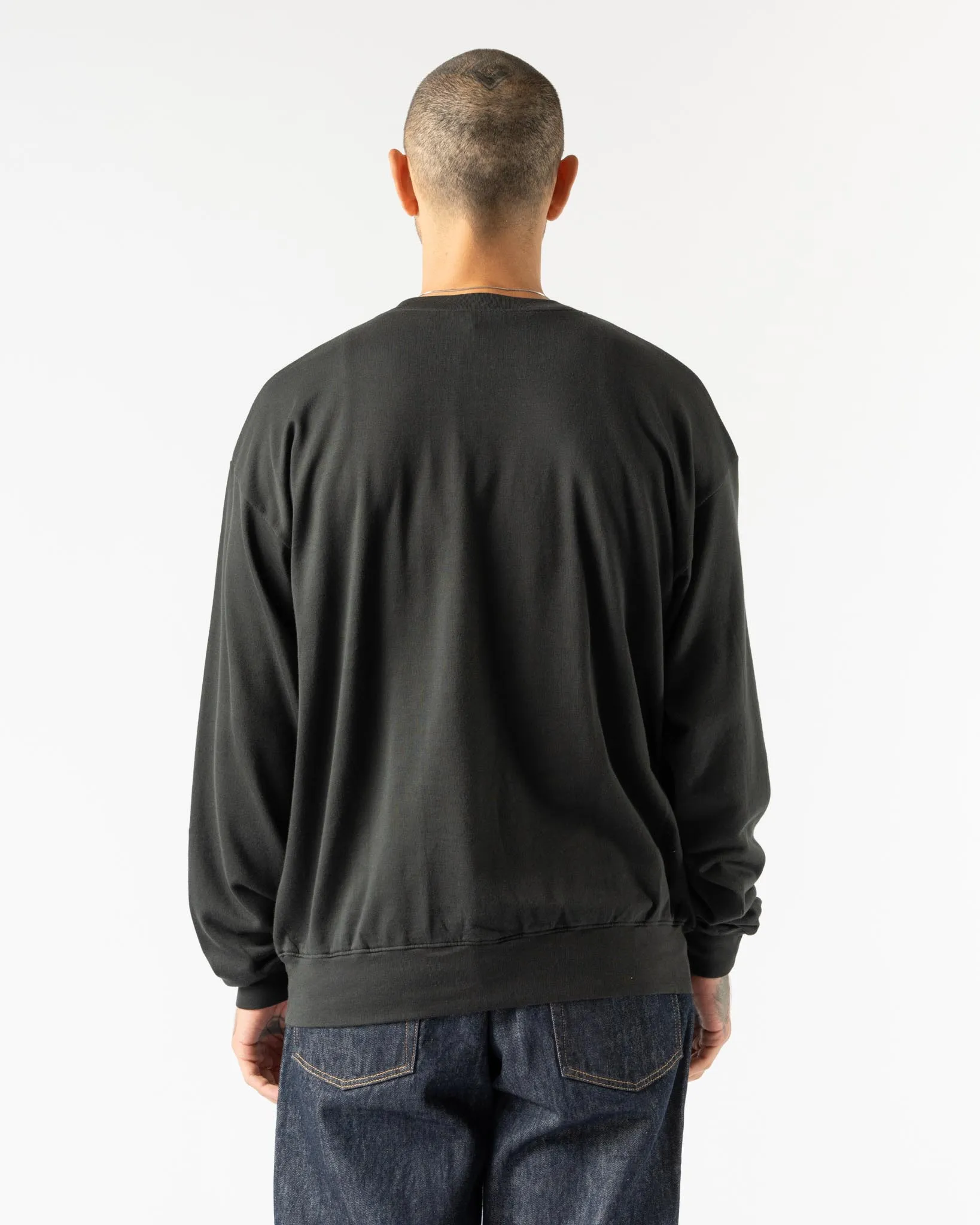 Auralee Super High Gauge Sweat Pullover in Ink Black