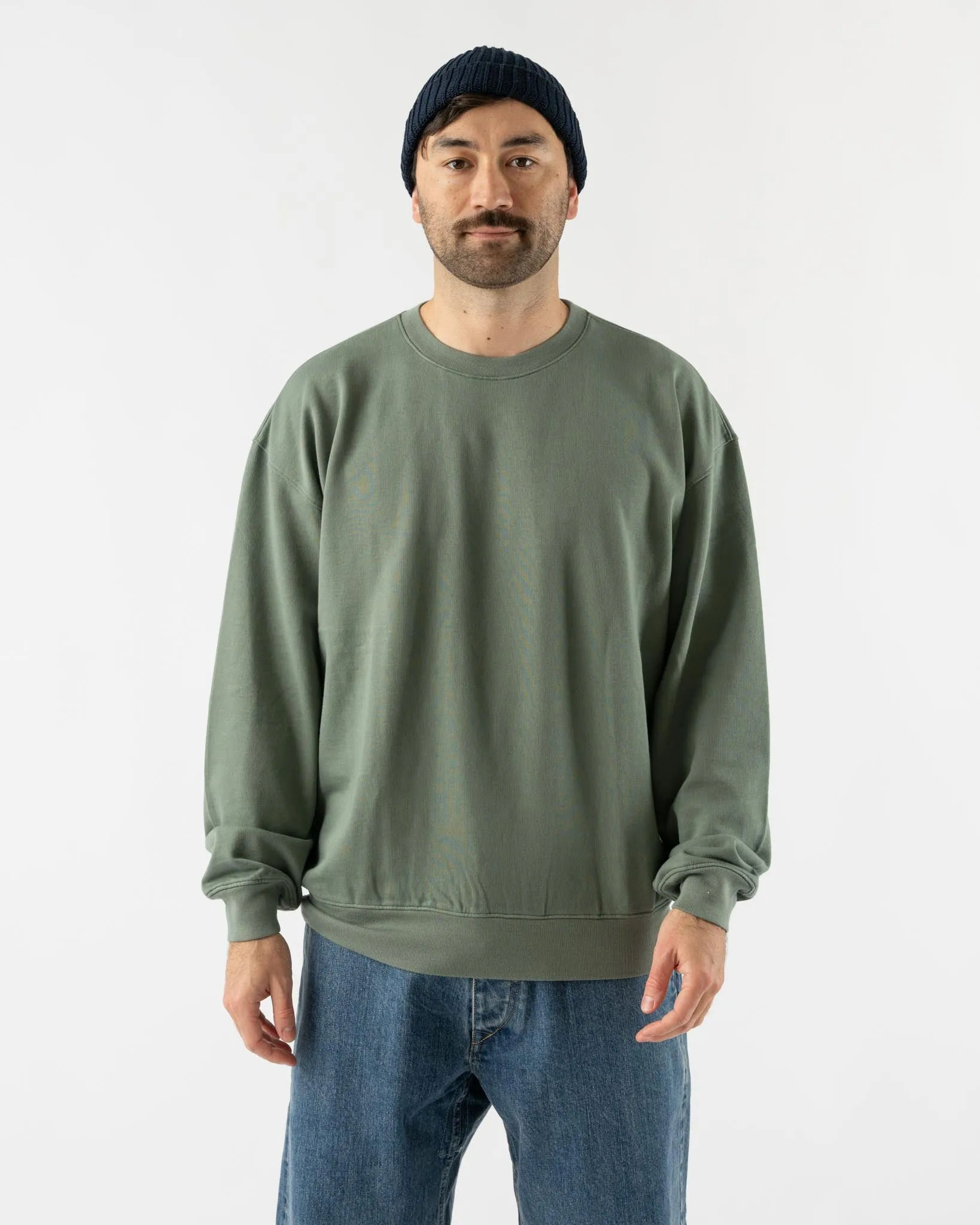 Auralee Super High Gauze Sweat Pullover in Dusty Green