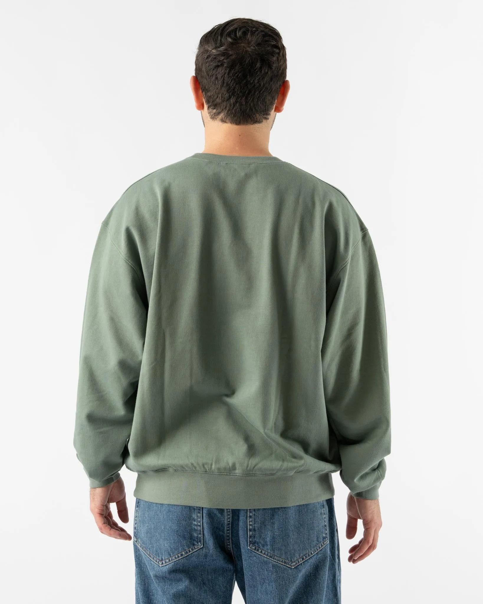 Auralee Super High Gauze Sweat Pullover in Dusty Green