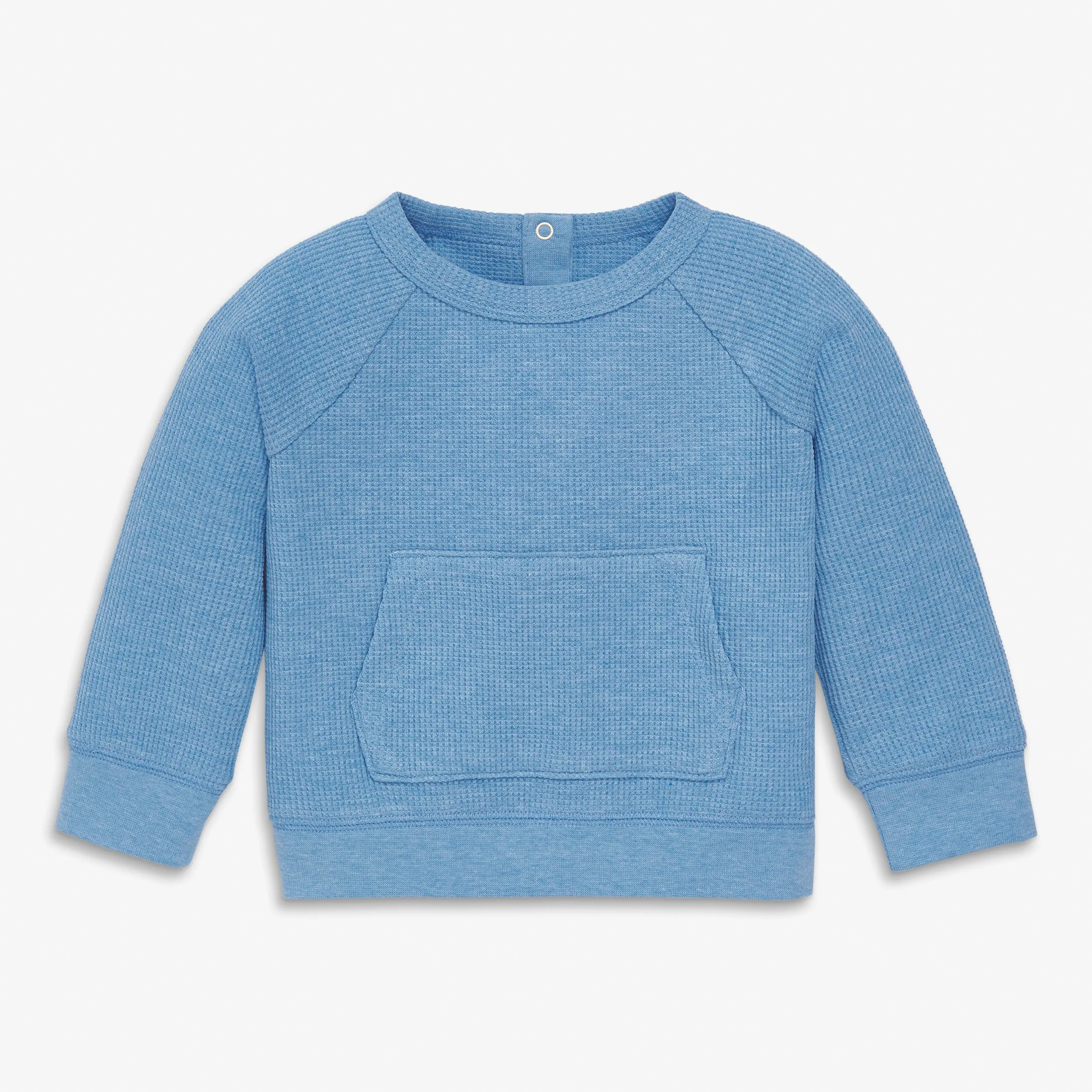 Baby heathered waffle pocket tee