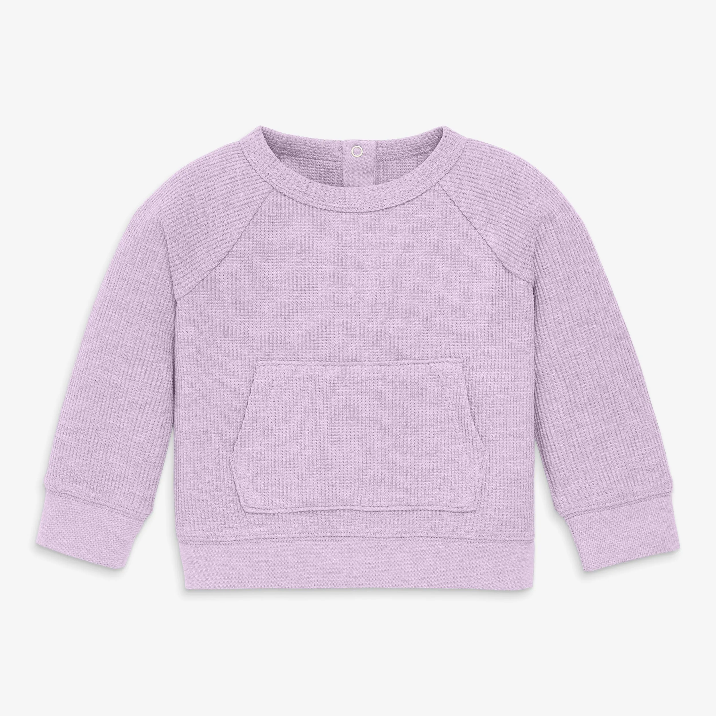 Baby heathered waffle pocket tee