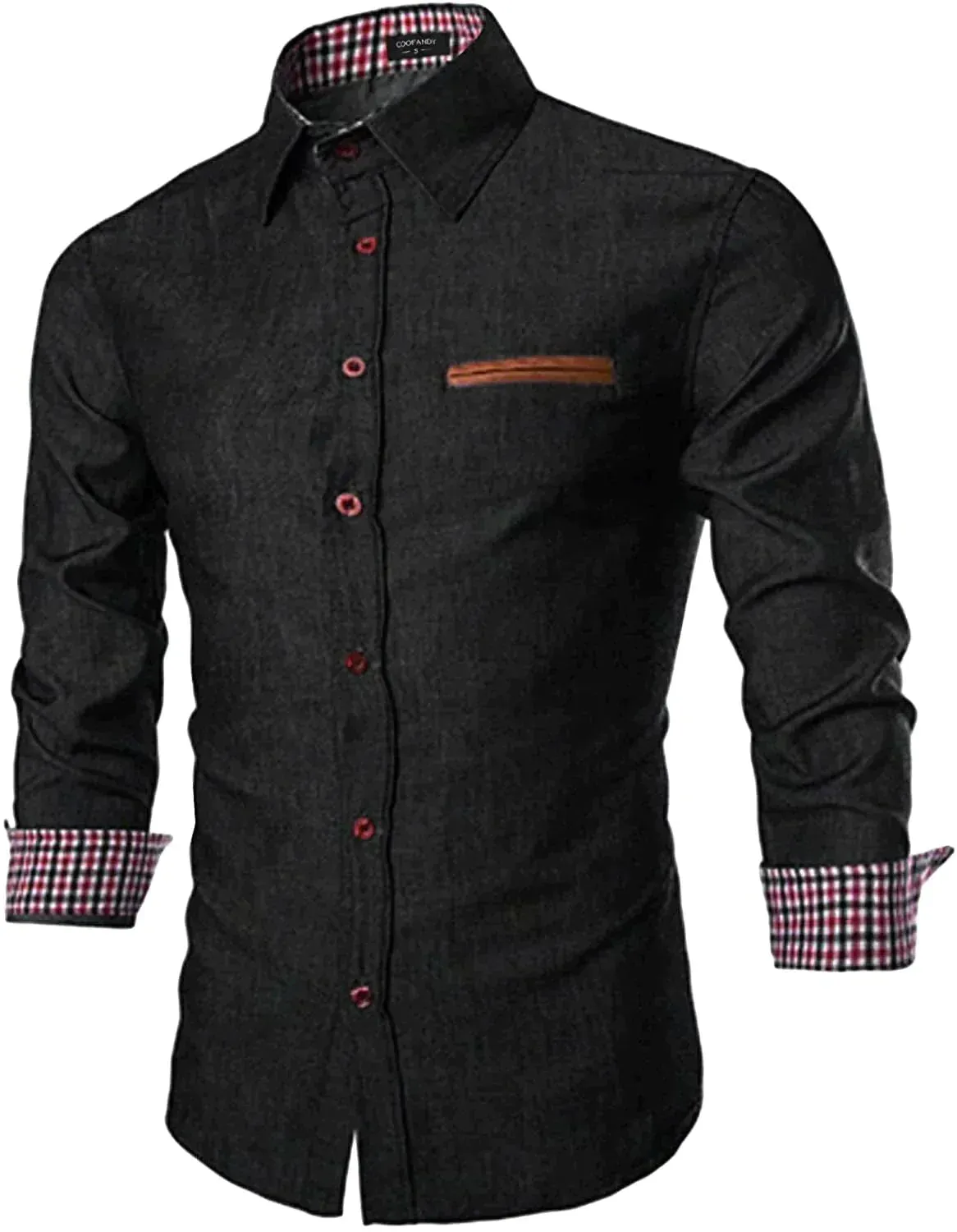 Casual Long Sleeve Button Denim Shirt (US Only)