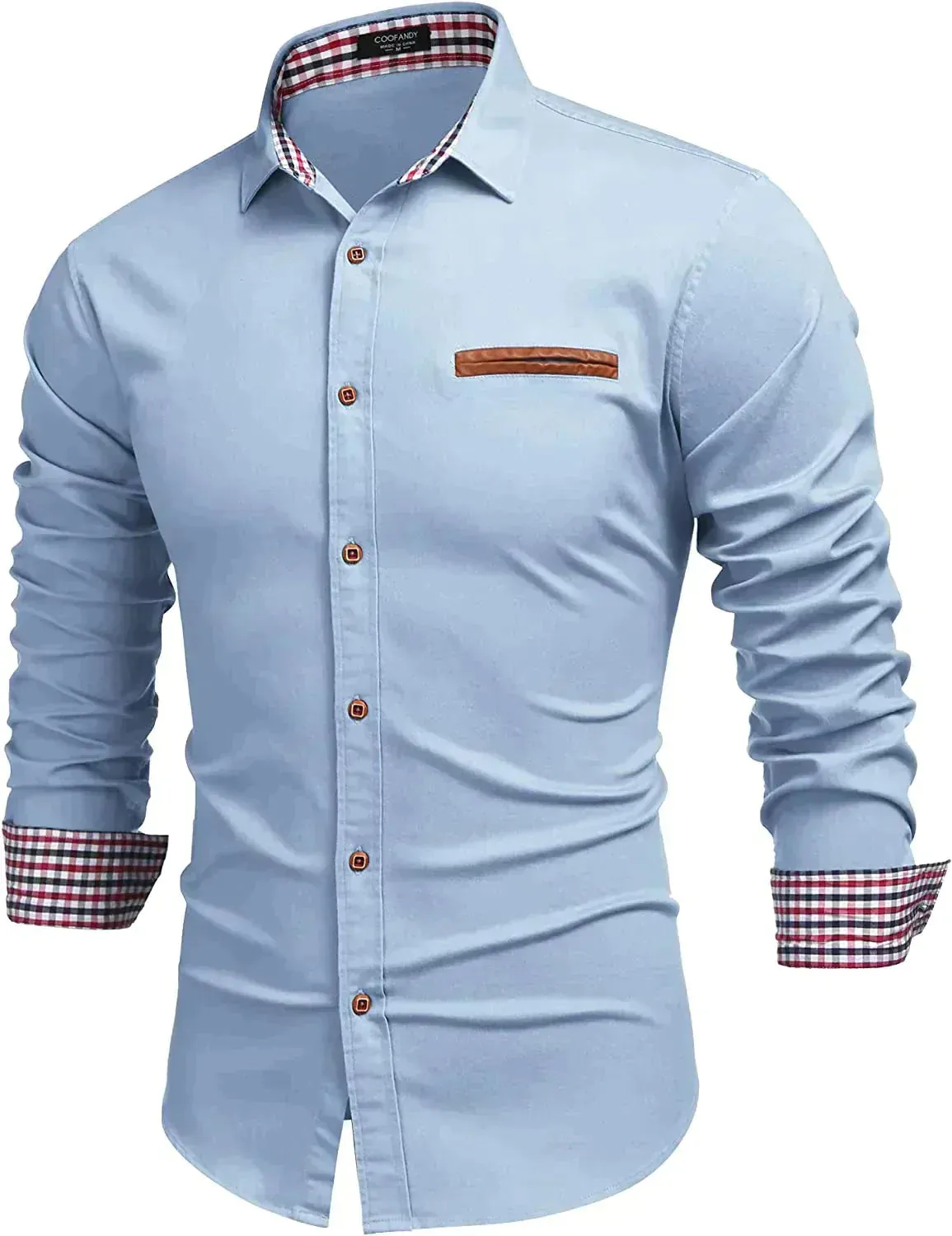 Casual Long Sleeve Button Denim Shirt (US Only)