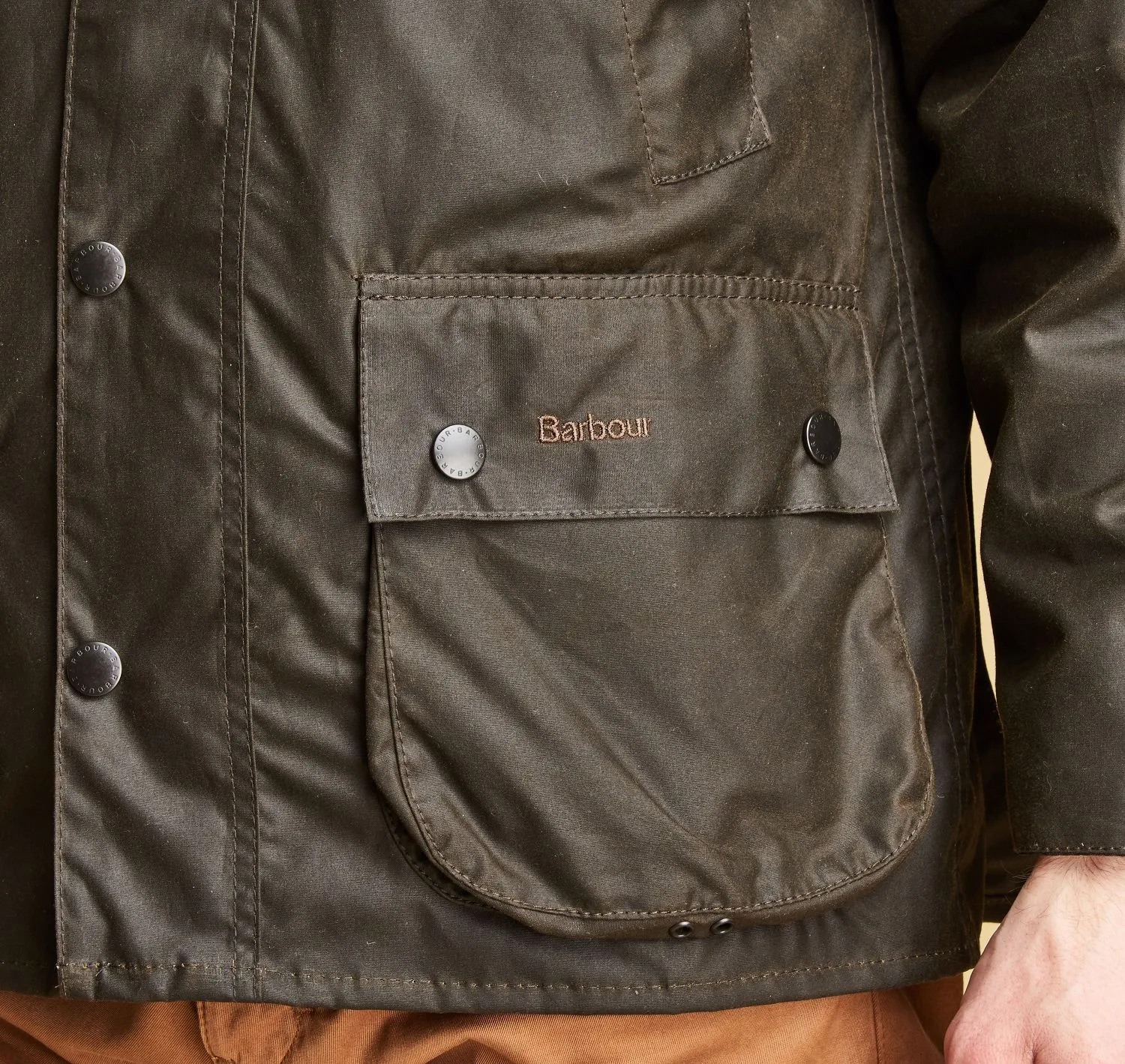 Classic Bedale Waxed Jacket in Olive by Barbour