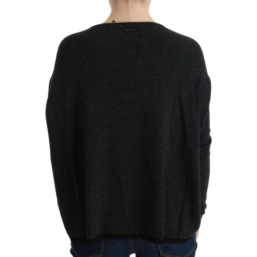 Costume National Elegant Gray Crewneck Sweater