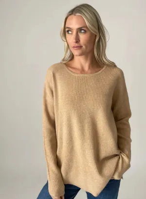 Crewneck Ribbed Sweater | Taupe