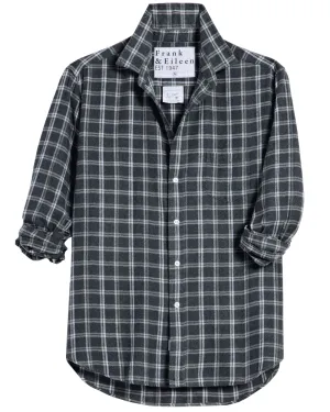 Dark Grey Plaid Relaxed Button Up Shirt