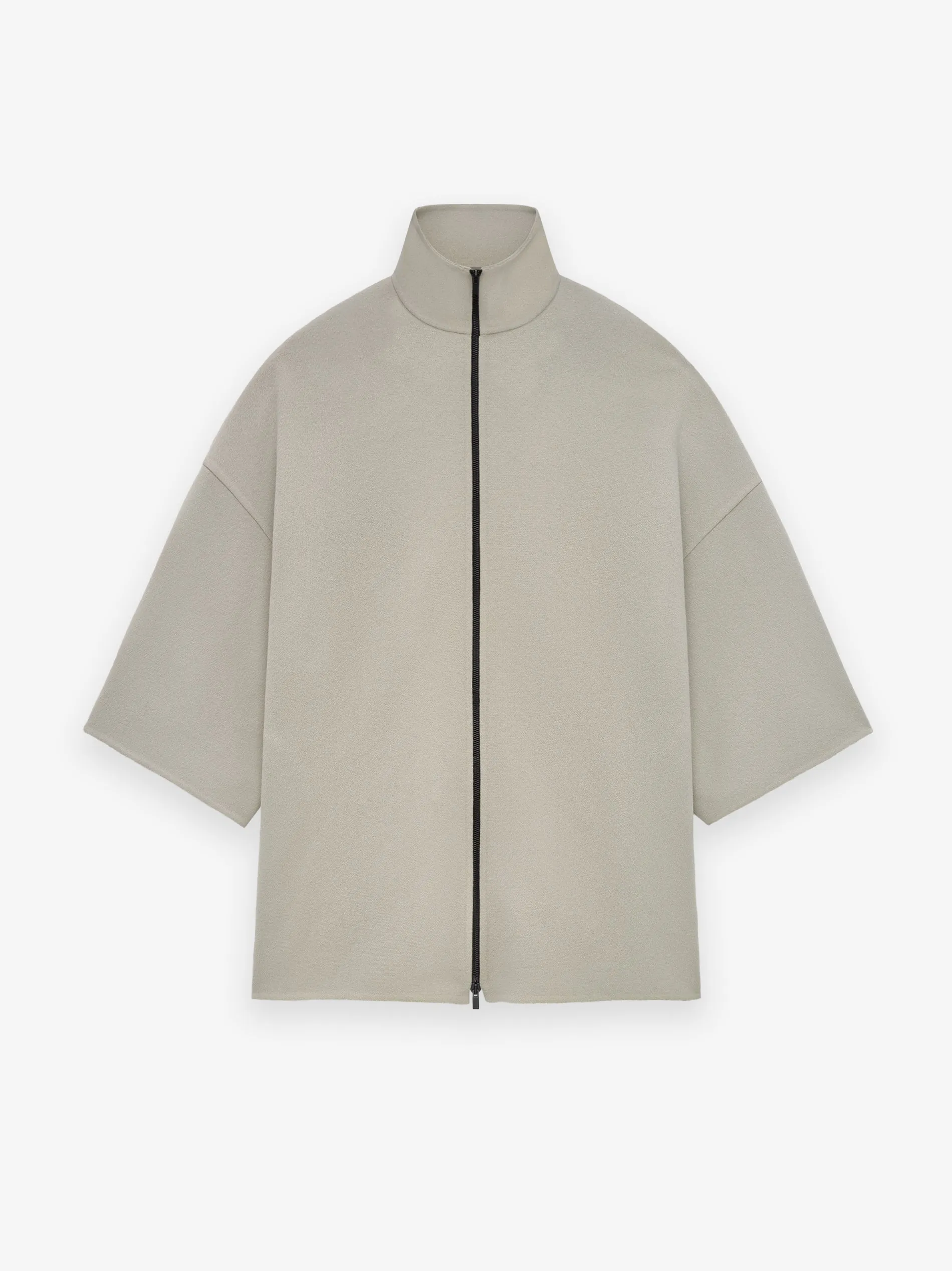 Double Wool Cashmere Short Sleeve Jacket