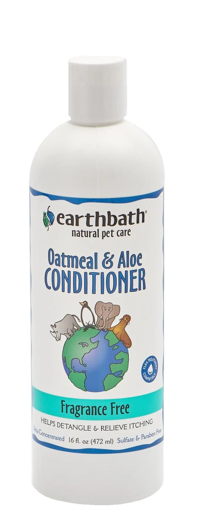 Earthbath Fragrance Free Oatmeal & Aloe Conditioner 16 oz.