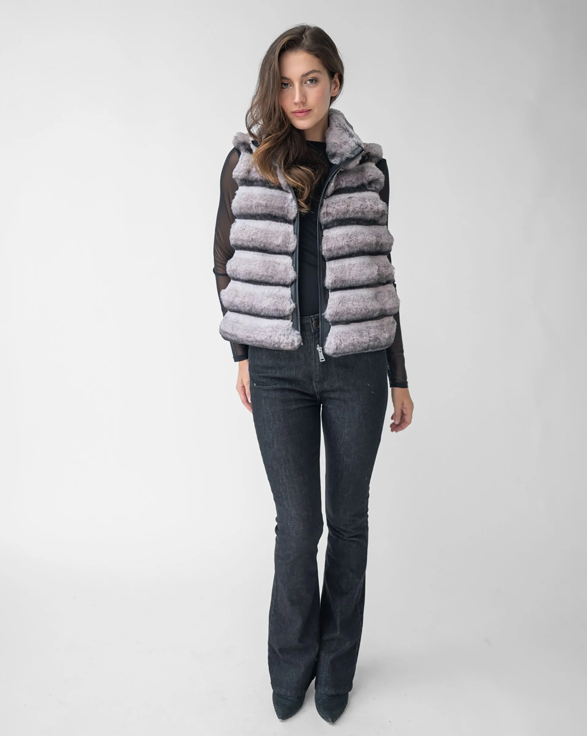 Faux Chinchilla Vest