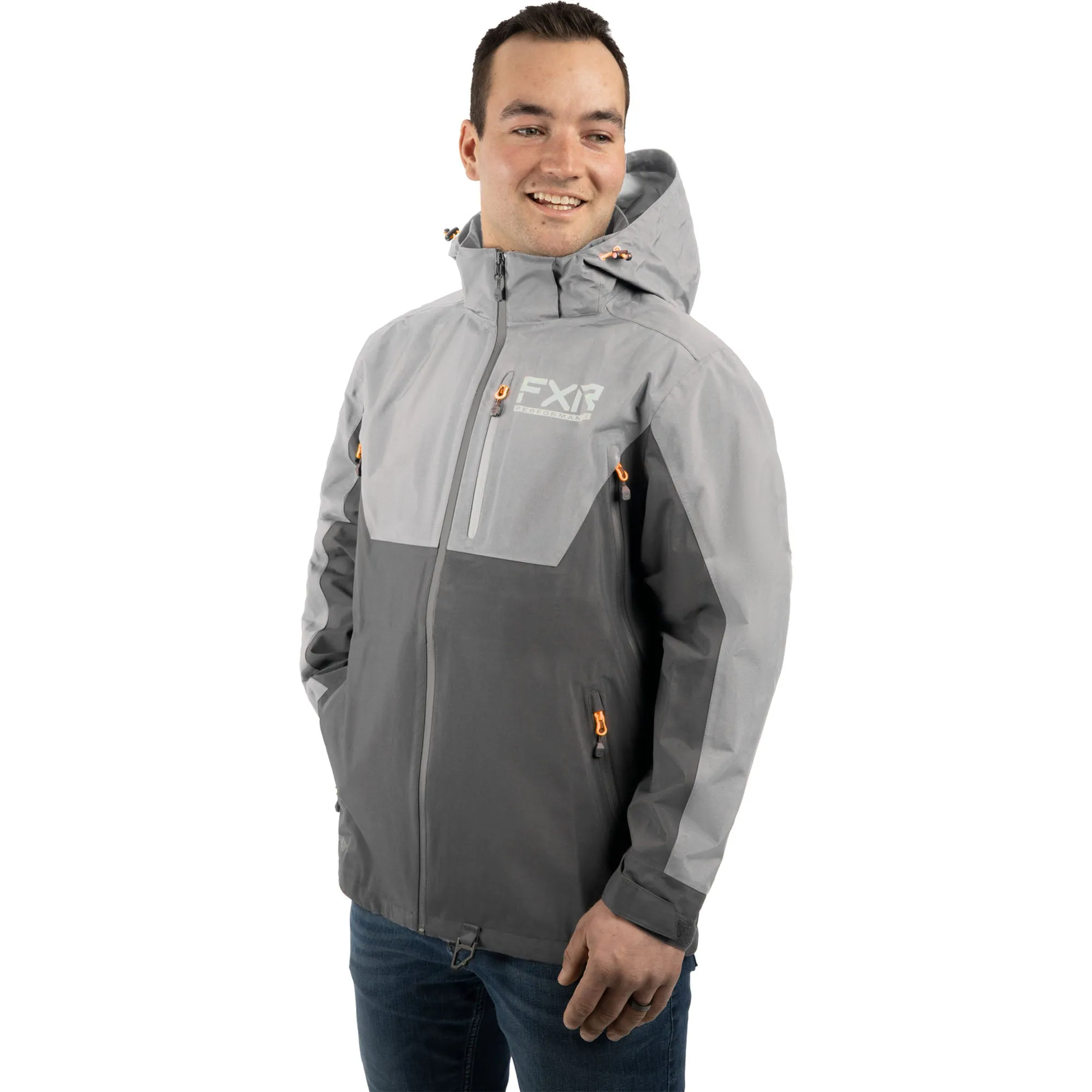 FXR  Mens Grey Charcoal Adventure Tri-Laminate Jacket Breathable Waterproof