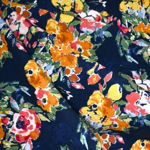 Garden of Opulence Botanist's Essay 2 Cozy Flannel Navy