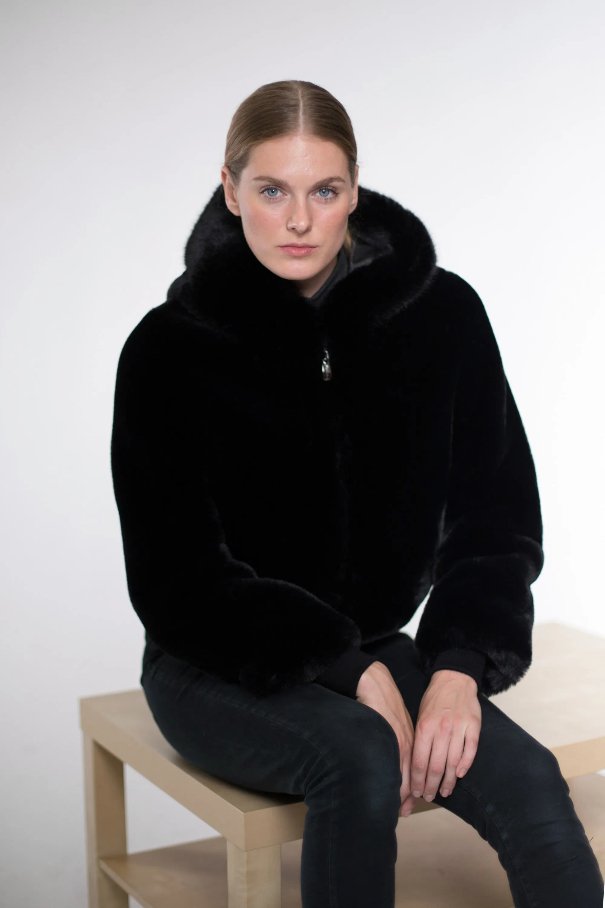 GASPARDZ - Hooded Faux Fur Jacket