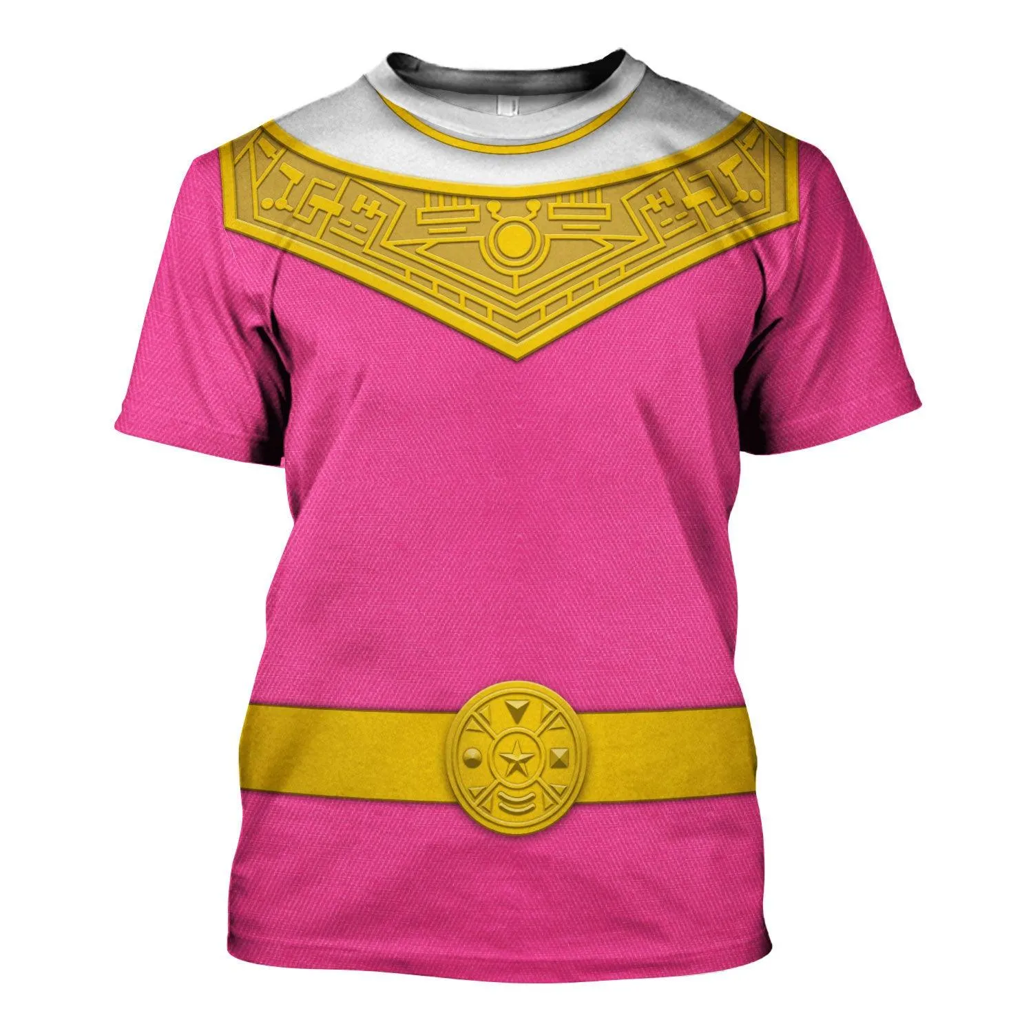 Gearhomie Pink Power Rangers Zeo Hoodies Sweatshirt T-shirt Hawaiian Tracksuit