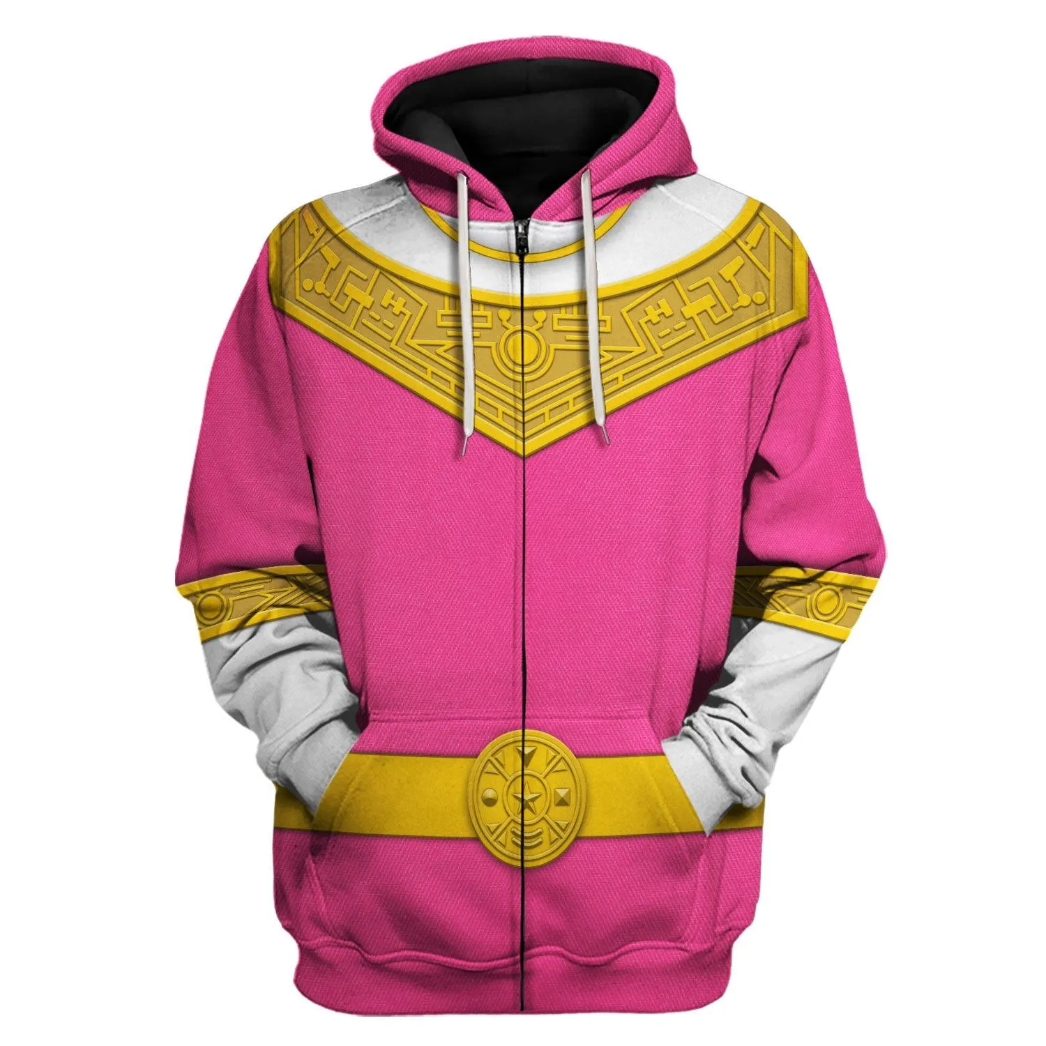 Gearhomie Pink Power Rangers Zeo Hoodies Sweatshirt T-shirt Hawaiian Tracksuit