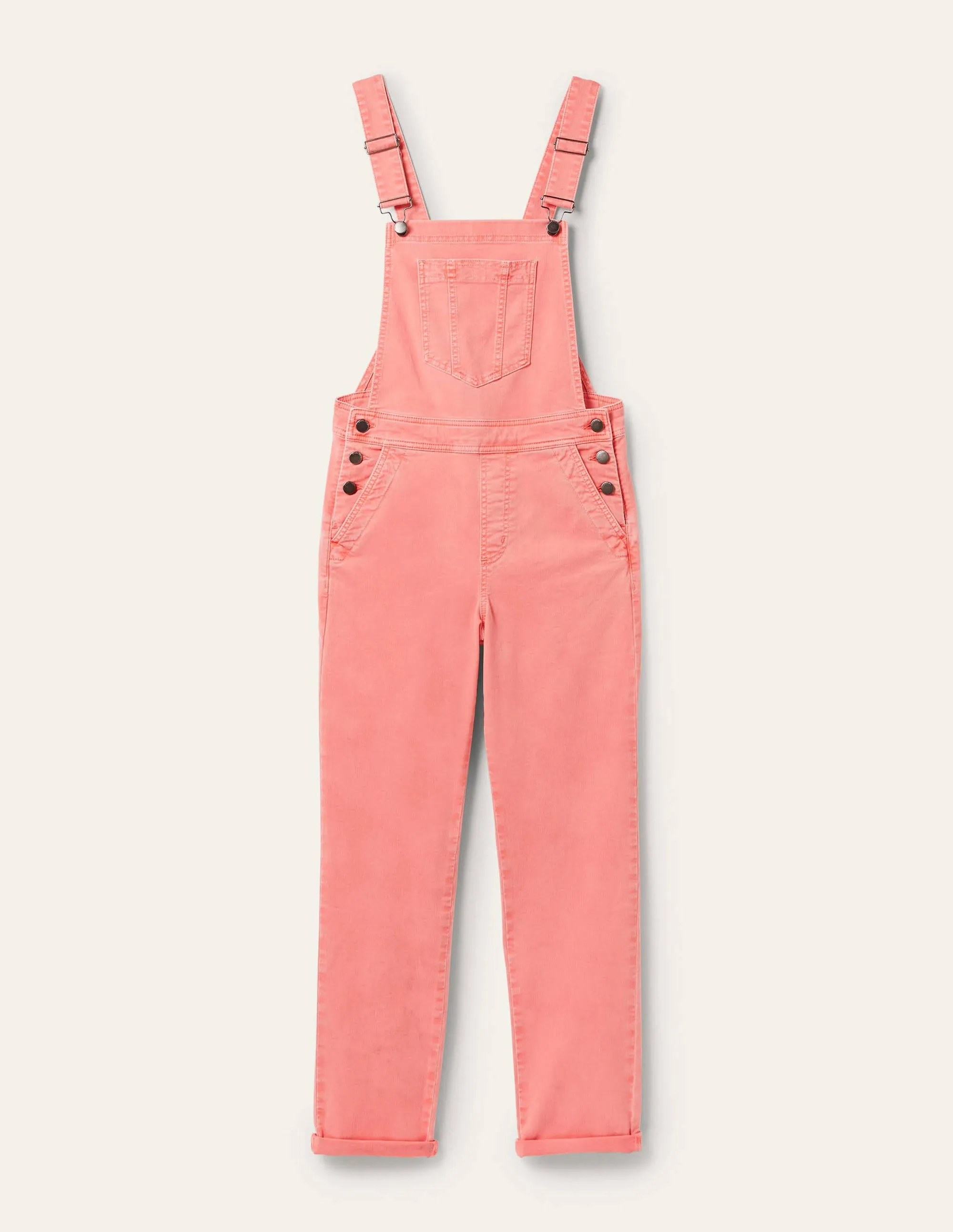 Girlfriend Dungarees-Burnt Coral