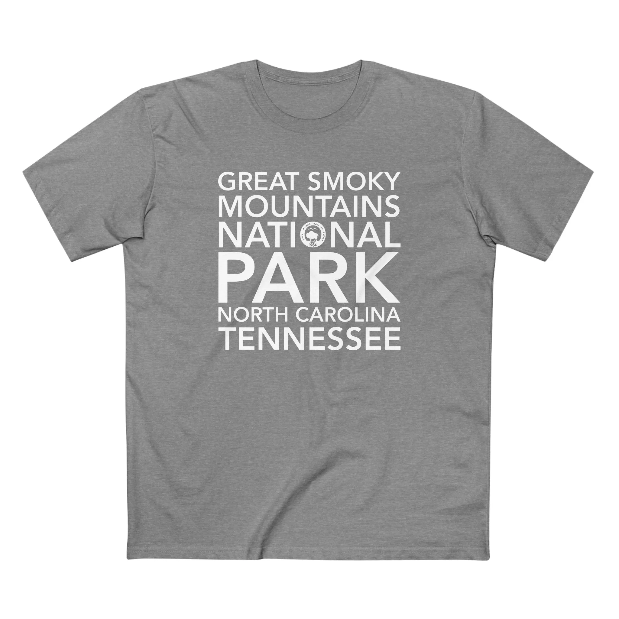 Great Smoky Mountains National Park T-Shirt Block Text