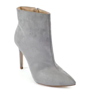 Grey Stilleto Pointed Toe Ankle Boots