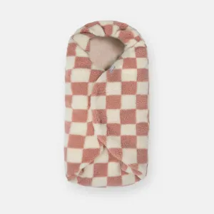 >7 A.M. Enfant Nido Bebe Checkers - Print Checkers Rose Dawn - 0-6M