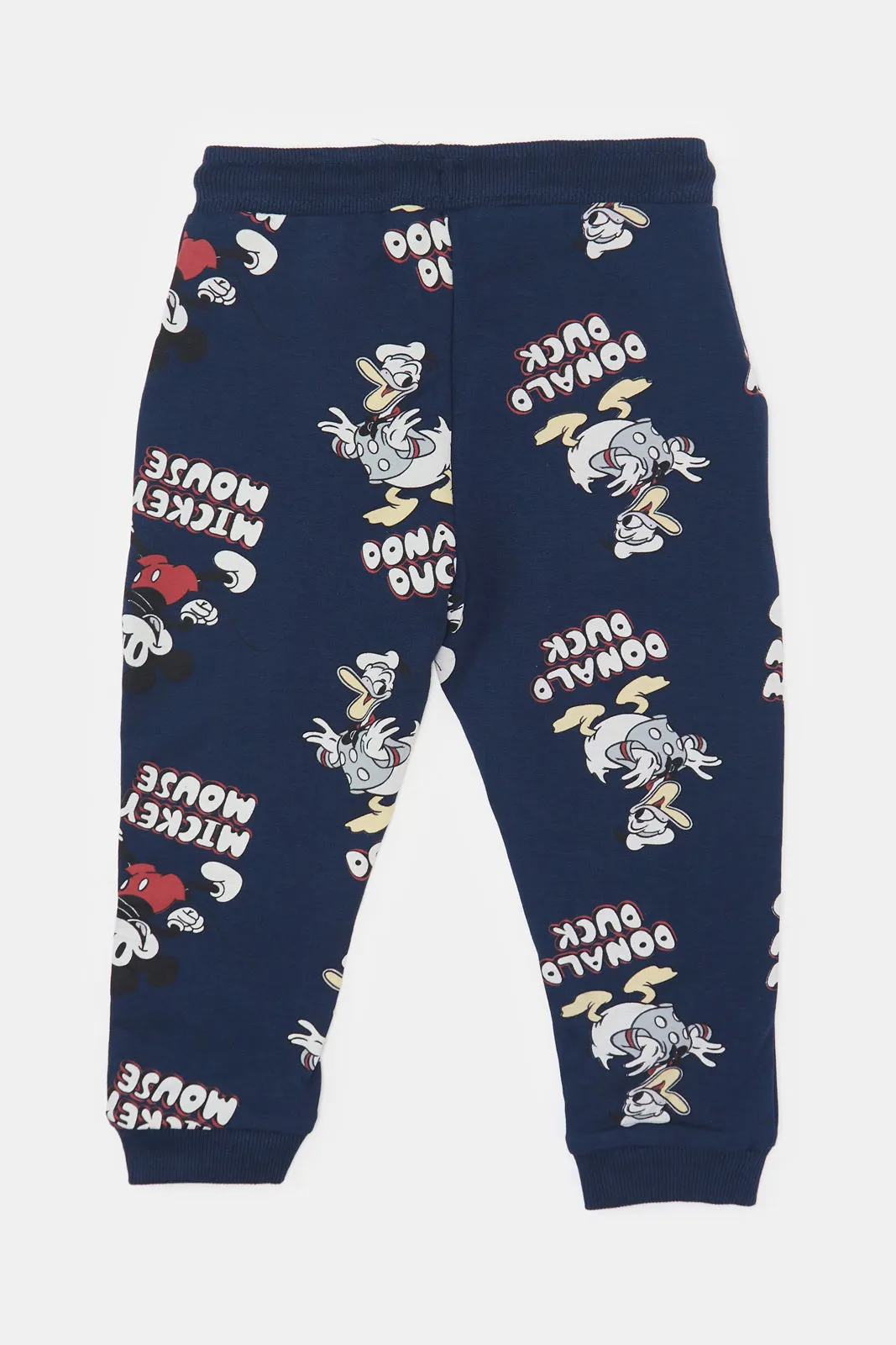 Infant Boys Navy Mickey And Donald Jogger Pants