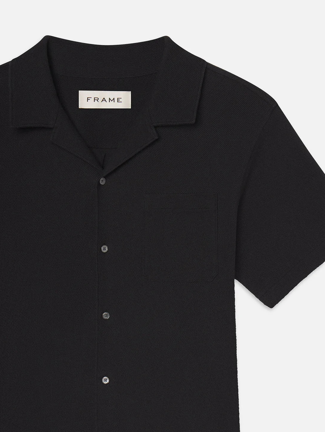 Jacquard Relaxed Shirt - Black