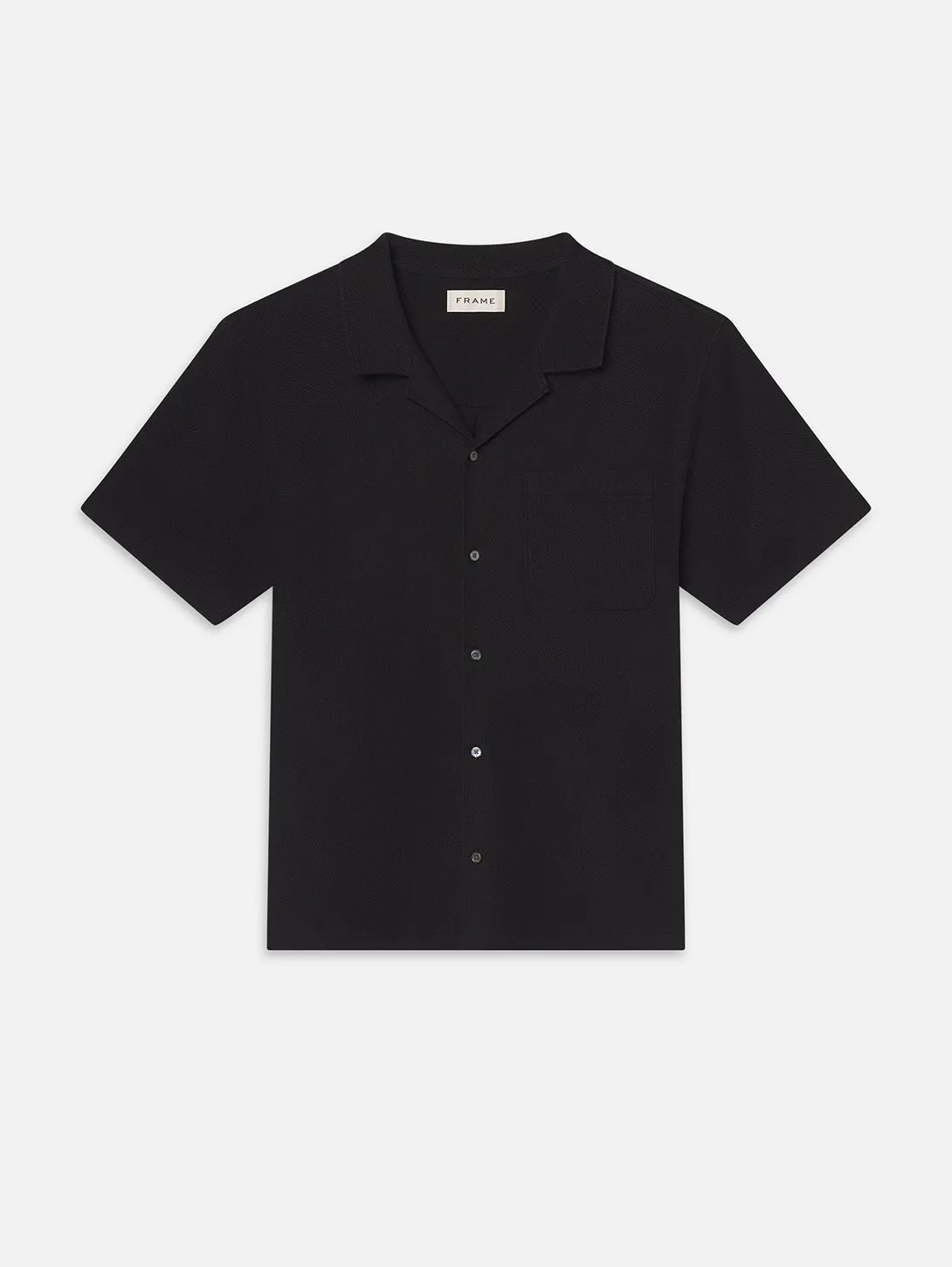 Jacquard Relaxed Shirt - Black