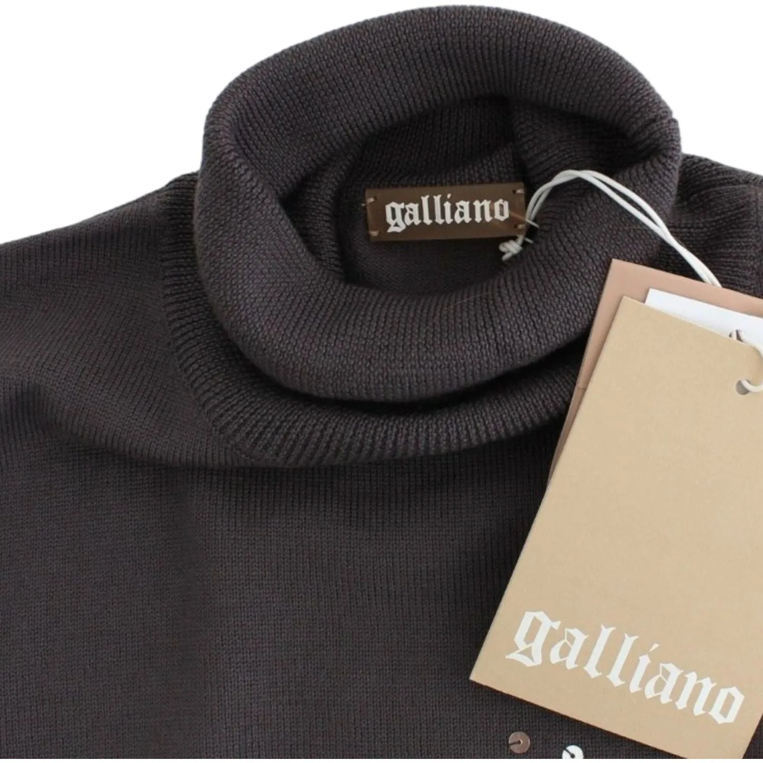 John Galliano Elegant Virgin Wool Turtleneck Sweater