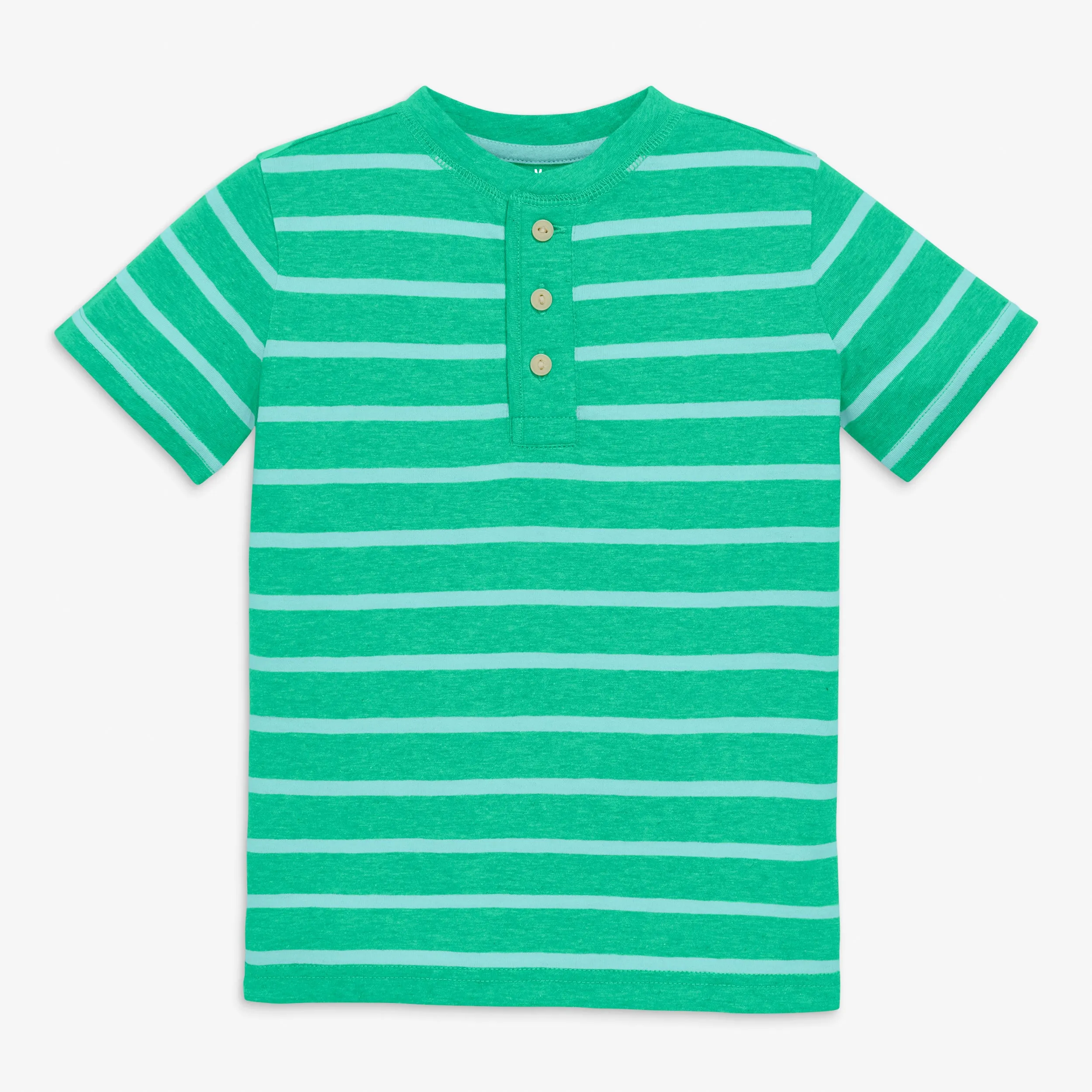 Kids heathered henley tee in stripe