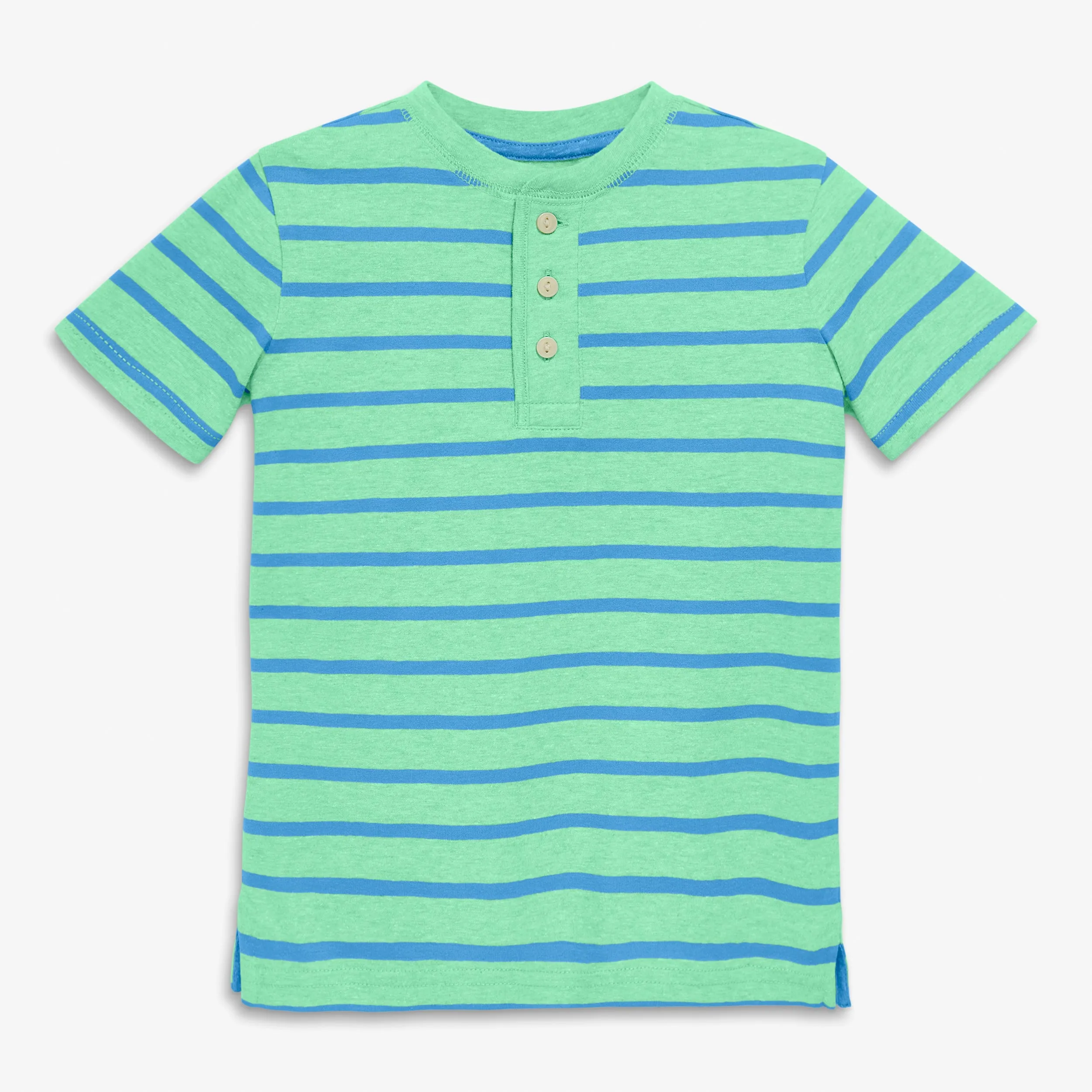 Kids heathered henley tee in stripe