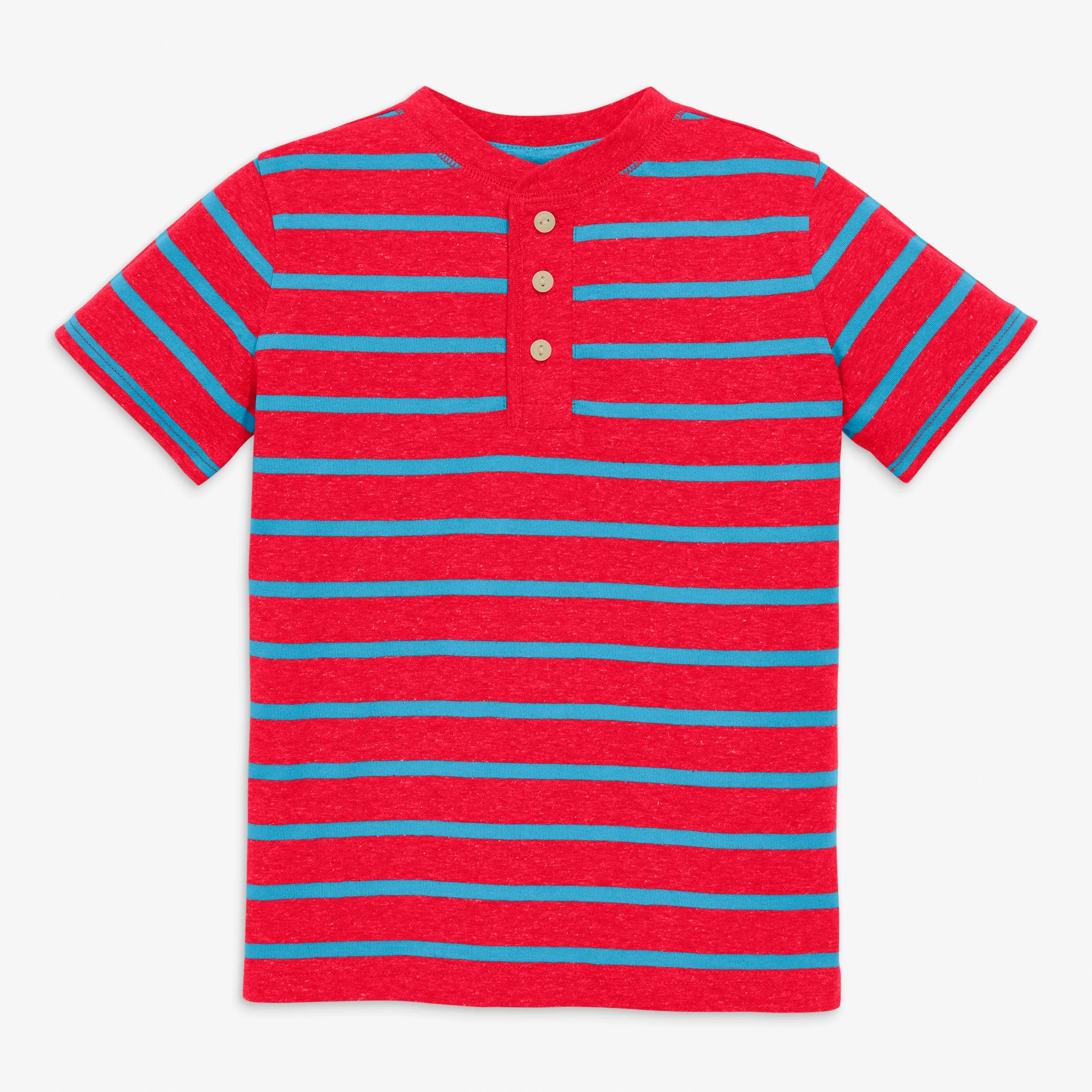 Kids heathered henley tee in stripe