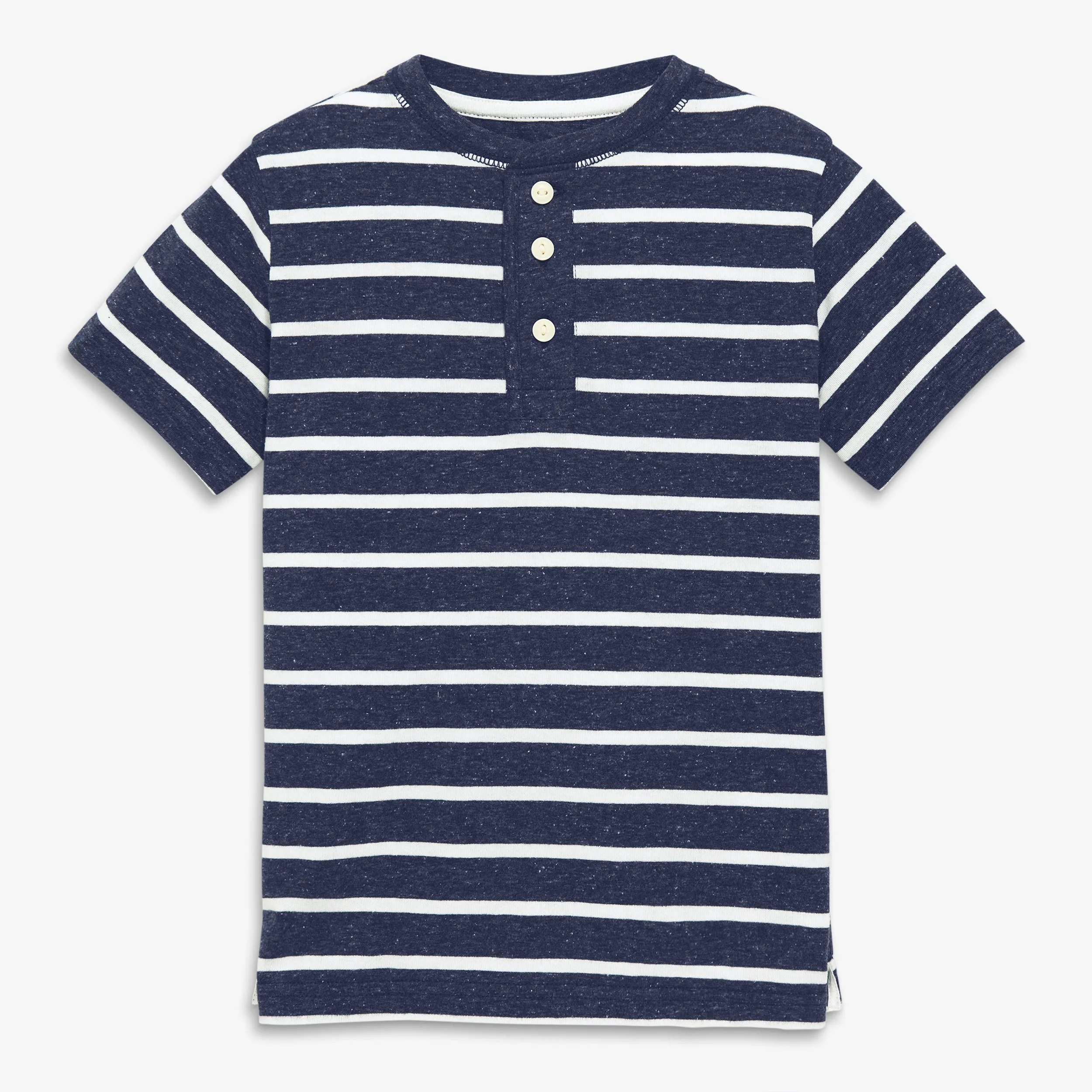 Kids heathered henley tee in stripe