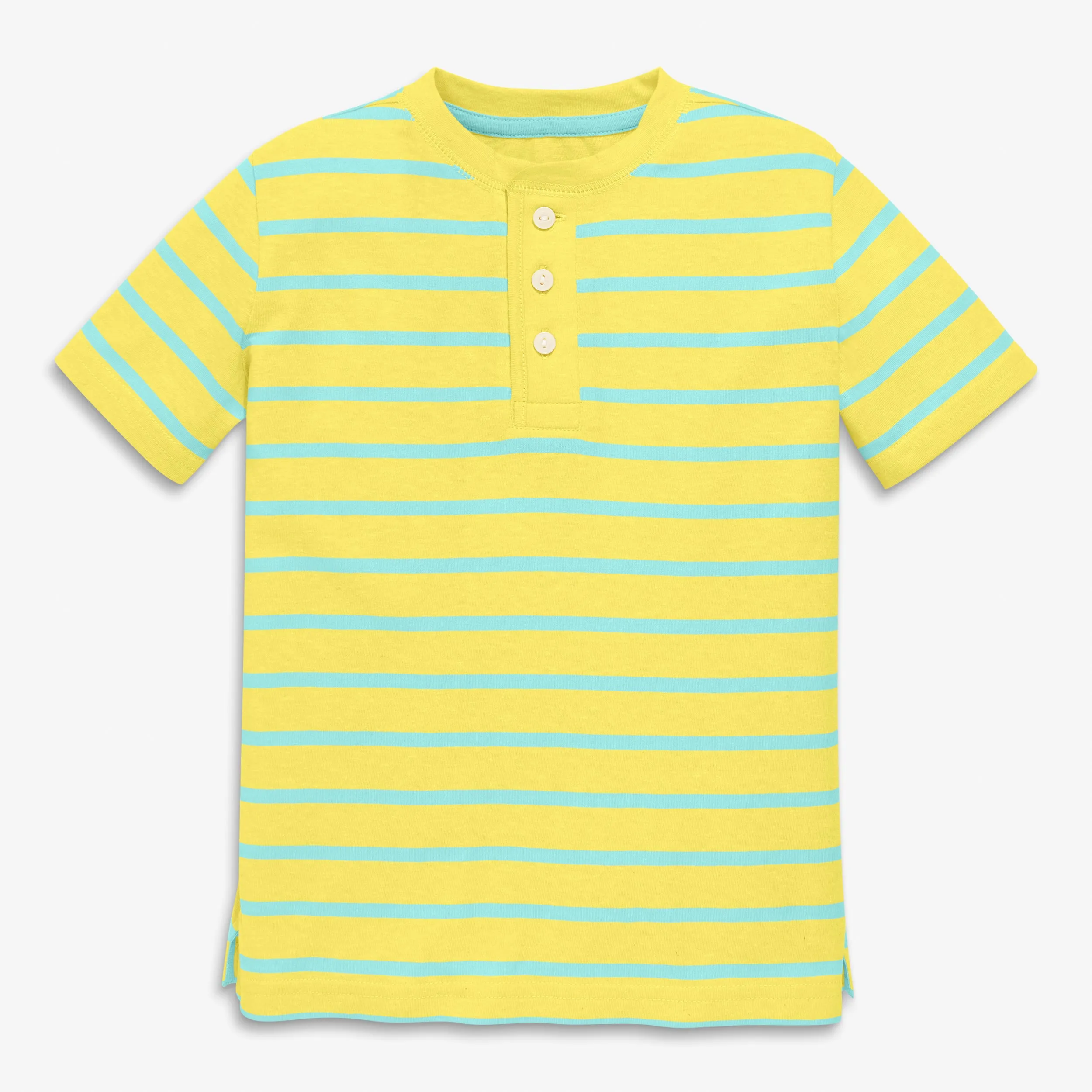 Kids heathered henley tee in stripe