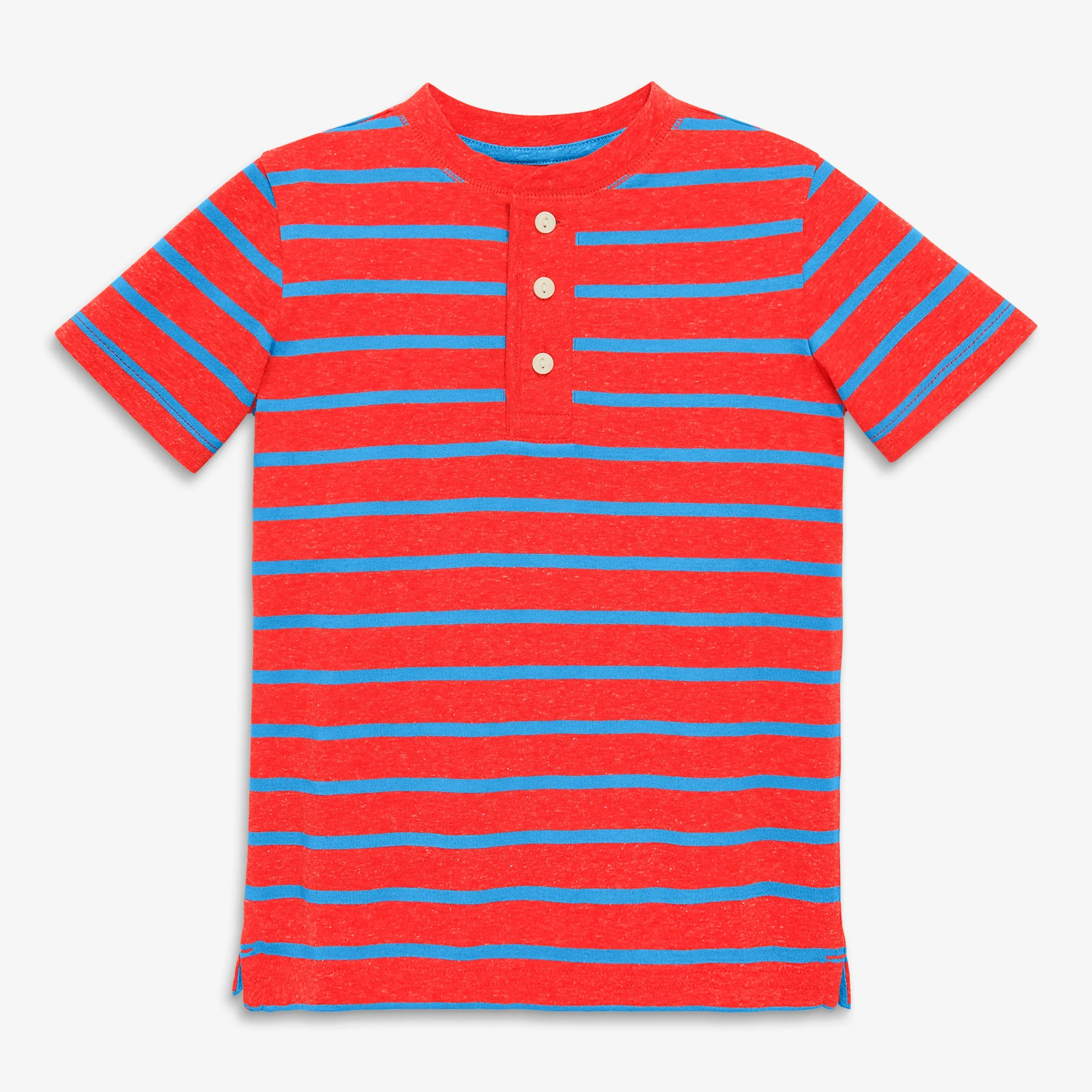 Kids heathered henley tee in stripe