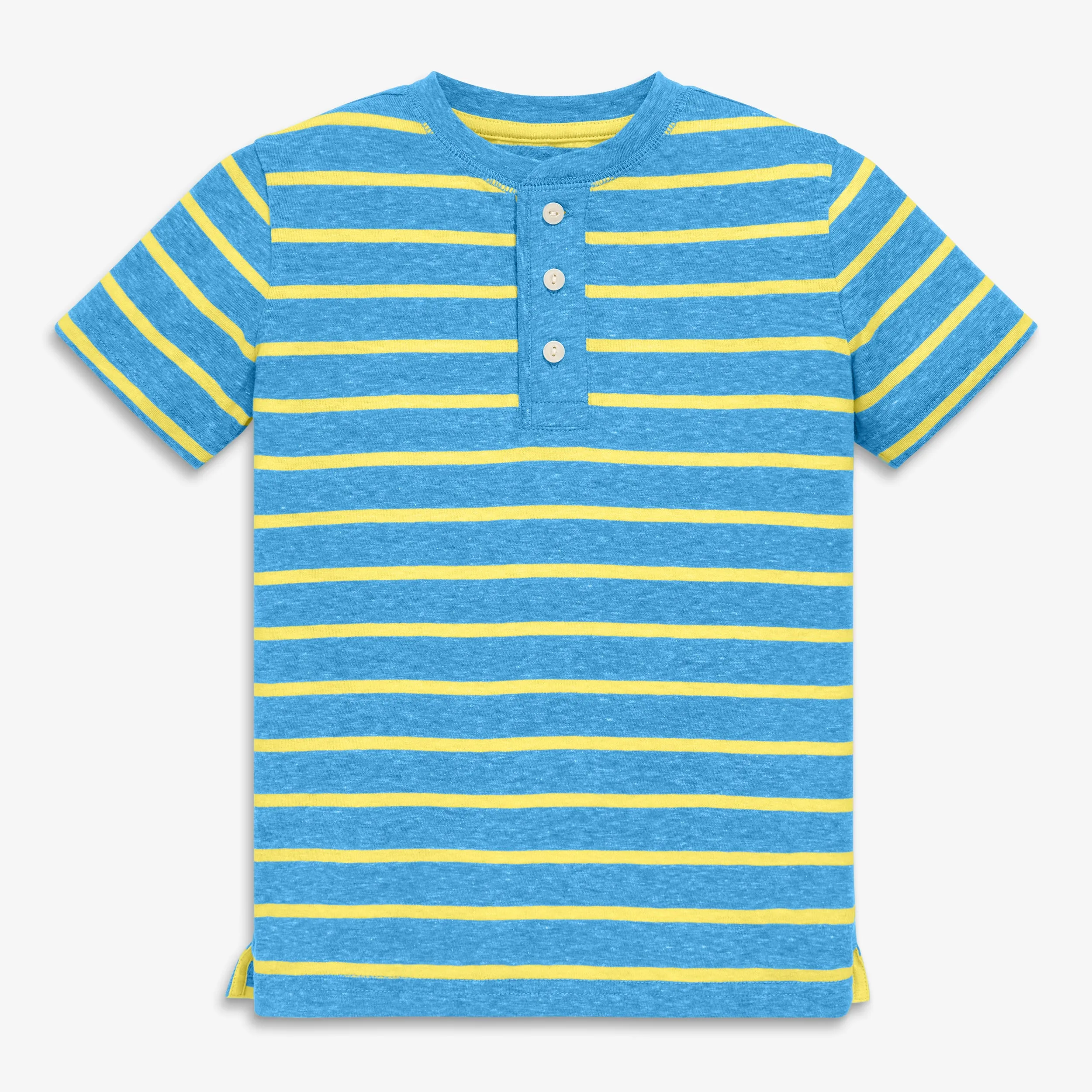 Kids heathered henley tee in stripe