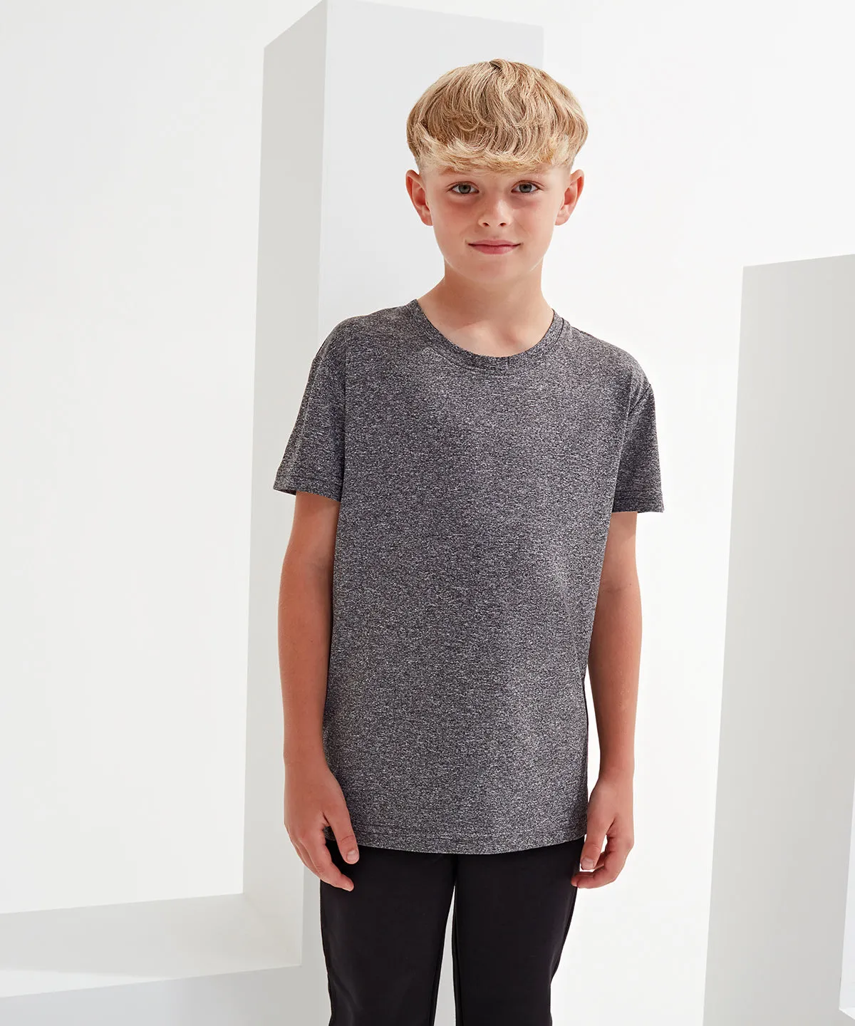 Kids TriDri® performance t-shirt | Black Melange