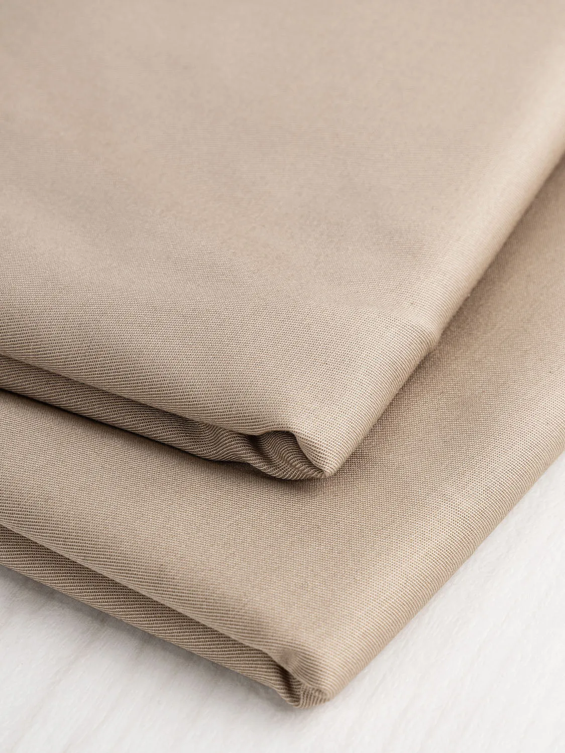 Lightweight Organic Cotton Stretch 6 oz Twill- Sand