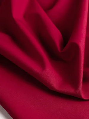 Lightweight Organic Cotton Stretch 6 oz Twill - Scarlet