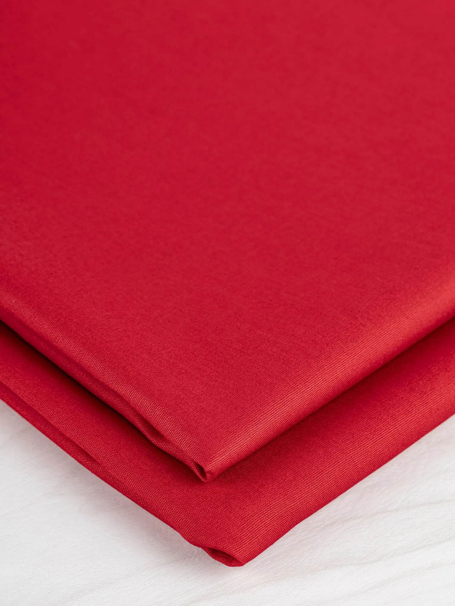 Lightweight Silky Cotton Poplin - Red - Swatch