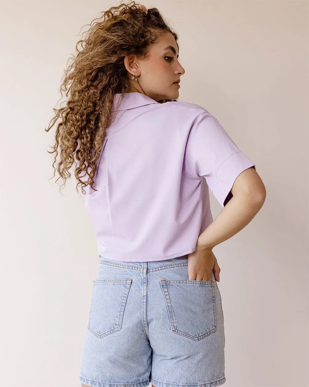 Lilac Cropped Shirt