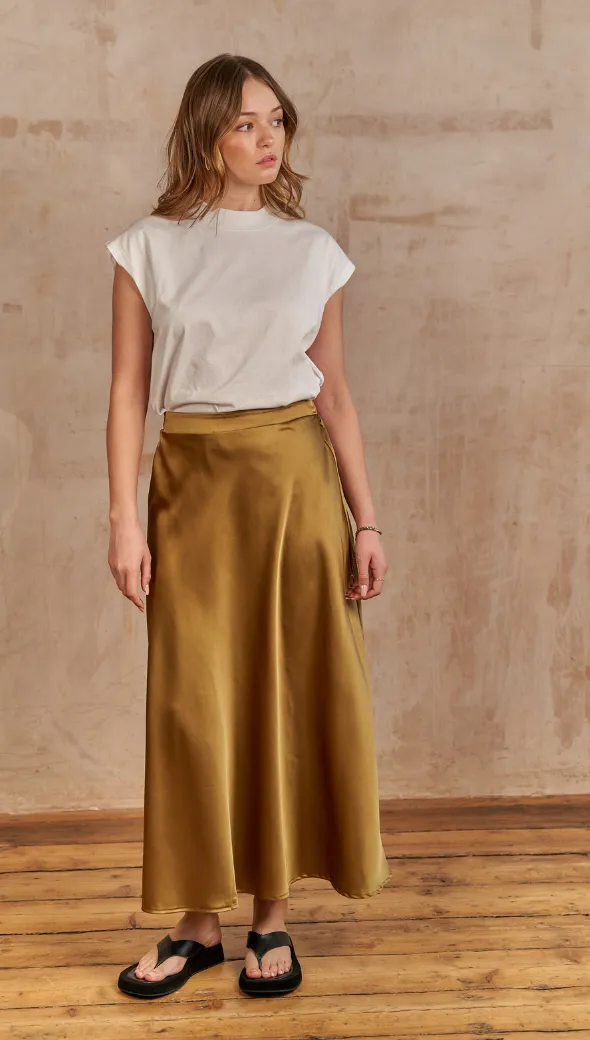 LUISA SKIRT - DEEP GOLD