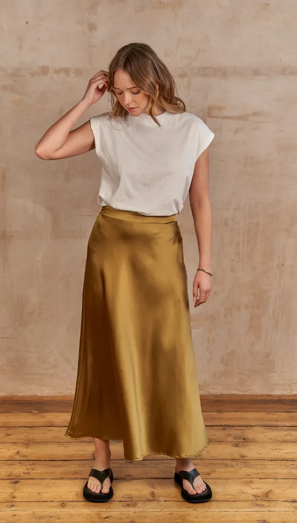 LUISA SKIRT - DEEP GOLD