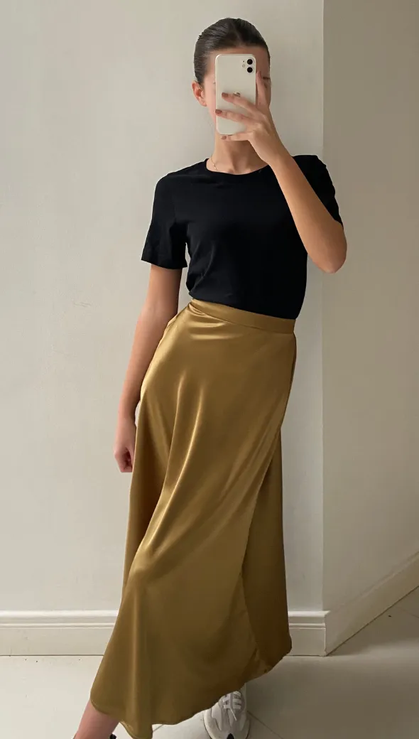 LUISA SKIRT - DEEP GOLD