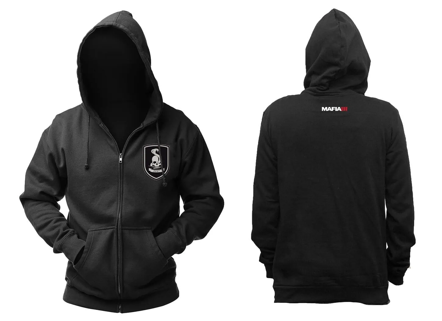 Mafia III "223rd" Black Zip-Up Men's Hoodie, Medium