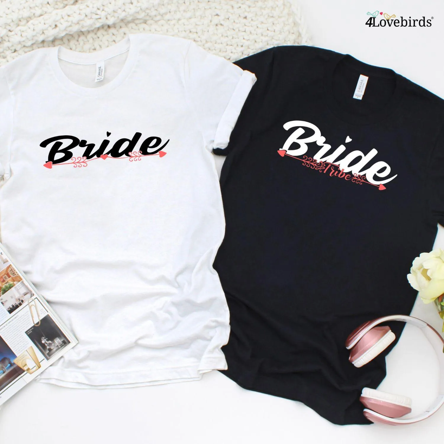 Matching Bachelorette Party Outfits: Bride Tribe Set, Maid of Honor, Bridesmaid, 8-20